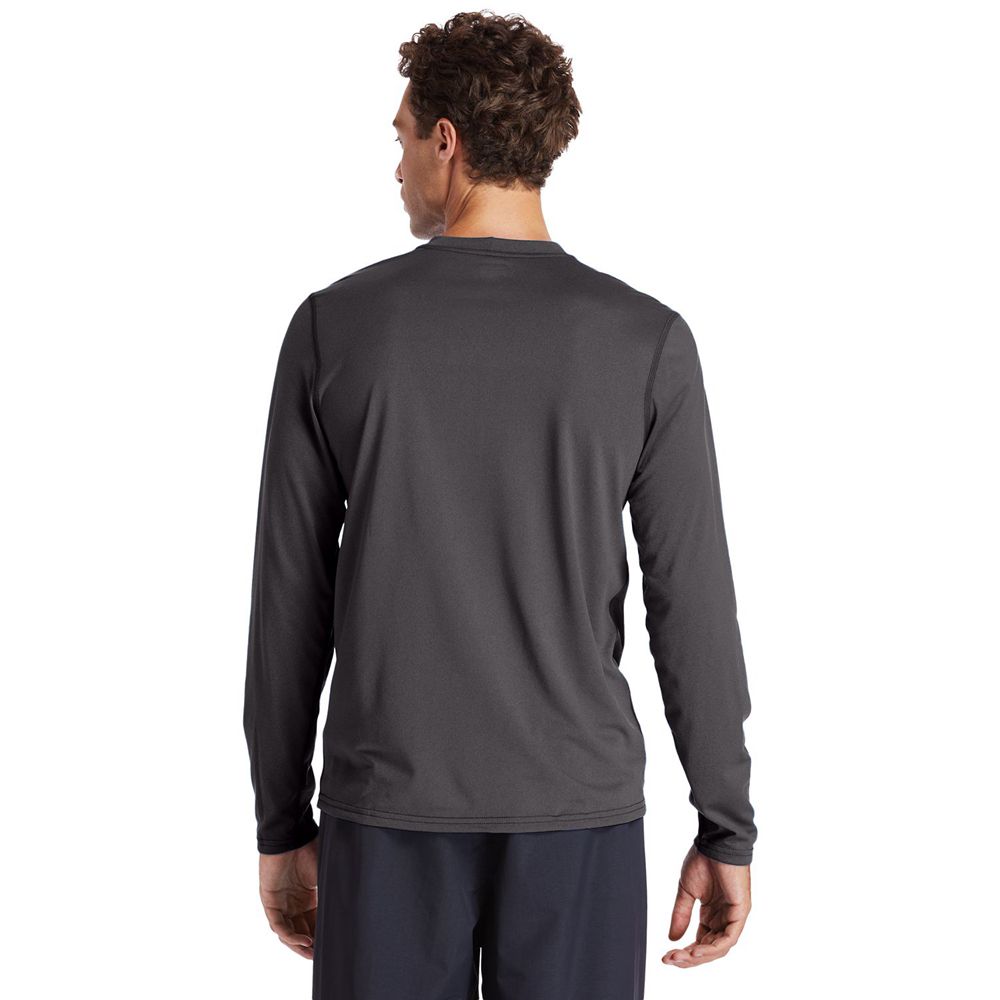 Camisetas Timberland Hombre Pro® Wicking Good Sport Long-Sleeve Gris Oscuro - Chile RCQ-931752